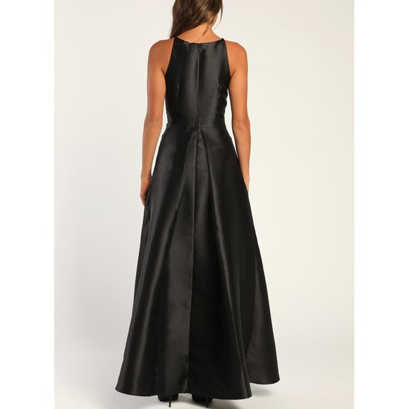 LULU'S XL Black Broadway Show Spaghetti Straps High-Low Maxi Dress - Picture 2 of 10